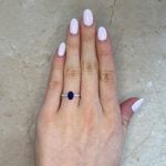Oval Cut Sapphire and Diamond Vinson Ring