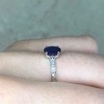 Vinson Ring with diamonds adorn the shoulders