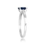 Oval Cut Sapphire center stone and Diamond Vinson Ring 16002
