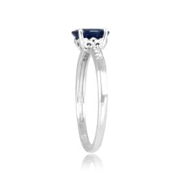 Oval Cut Sapphire center stone and Diamond Vinson Ring 16002