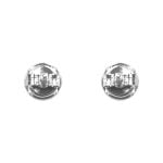 Sapphire and Diamond Halo Stud Clough Earrings 16003