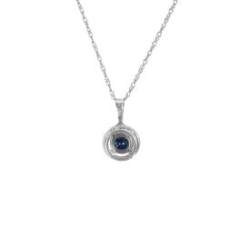 Sapphire and Diamond Halo pendant Dalzell Necklace 16004