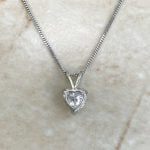 pendant necklace with GIA certified heart shaped diamond Hixton Necklace DW101
