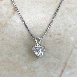 pendant necklace with GIA certified heart shaped diamond Hixton Necklace DW101