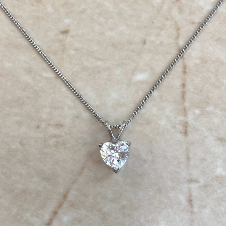 GIA Certified 1.11ct Heart Shaped Diamond Hixton Necklace