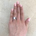 Diamond and Baguette Sapphires Hand Picture Karnack Ring f1 MTG1