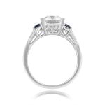 center diamond with sapphire and diamond accenting stones Karnack Ring MTG1