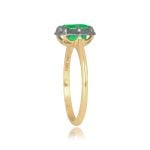 1.06ct Emerald Cut Emerald blackened platinum Dayton Ring 15439vb