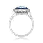 1.26 carat Aquamarine Double Halo Hartley Ring & Pendant 15598