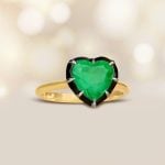 1.87ct Colombian Heart Shaped Emerald Alamito Ring 15731 artistic photo