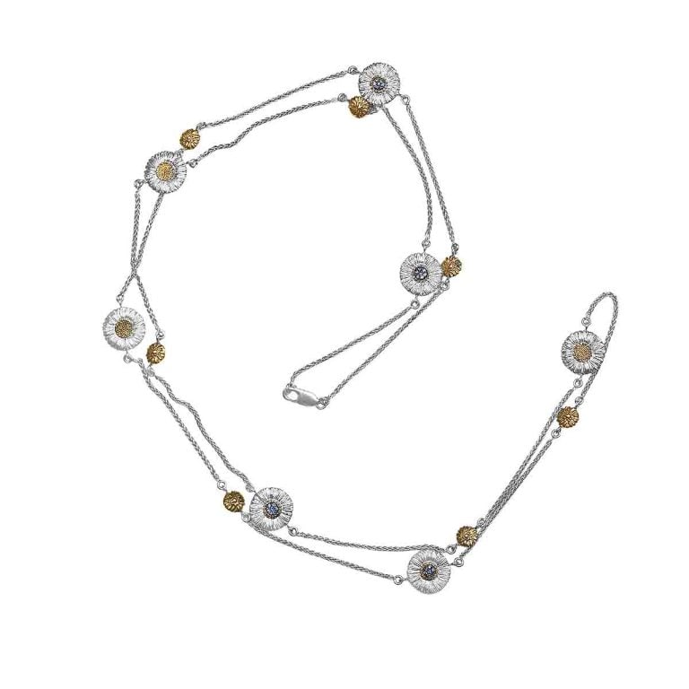 Italian Buccellati Blossom Sapphire Necklace