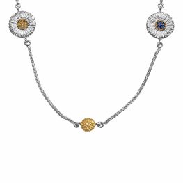 signed Buccellati blossom collection necklace with sapphire stones Buccellati Necklace