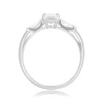 1.23 carat emerald cut diamond platinum accent Truckton Ring 16118 SV
