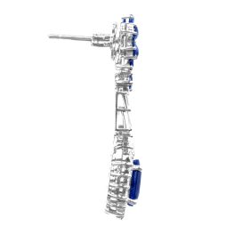 Sapphire and Diamond Heyburn Earrings ECg959 Top Side View
