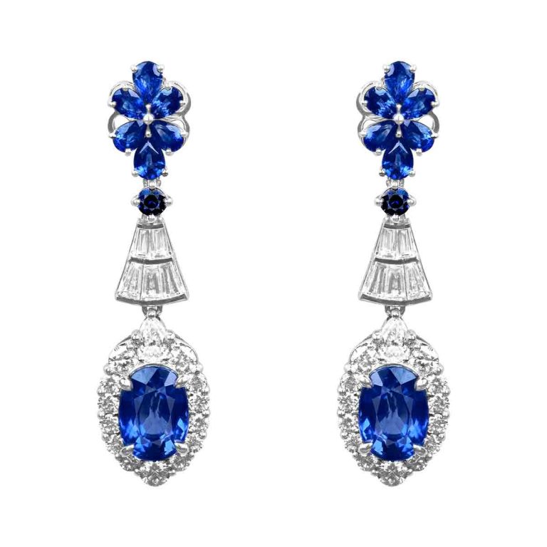 Sapphire and Diamond Heyburn Earrings