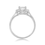 1.51 carat Emerald Cut center Diamond Crestline Ring EO-2610