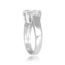GIA certified 2.01ct Emerald Cut Diamond Norton Ring EO-5179 TSV