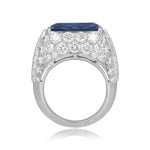 Bulgari ring with center sapphire and diamond platinum ring Bulgari Ring HER1144