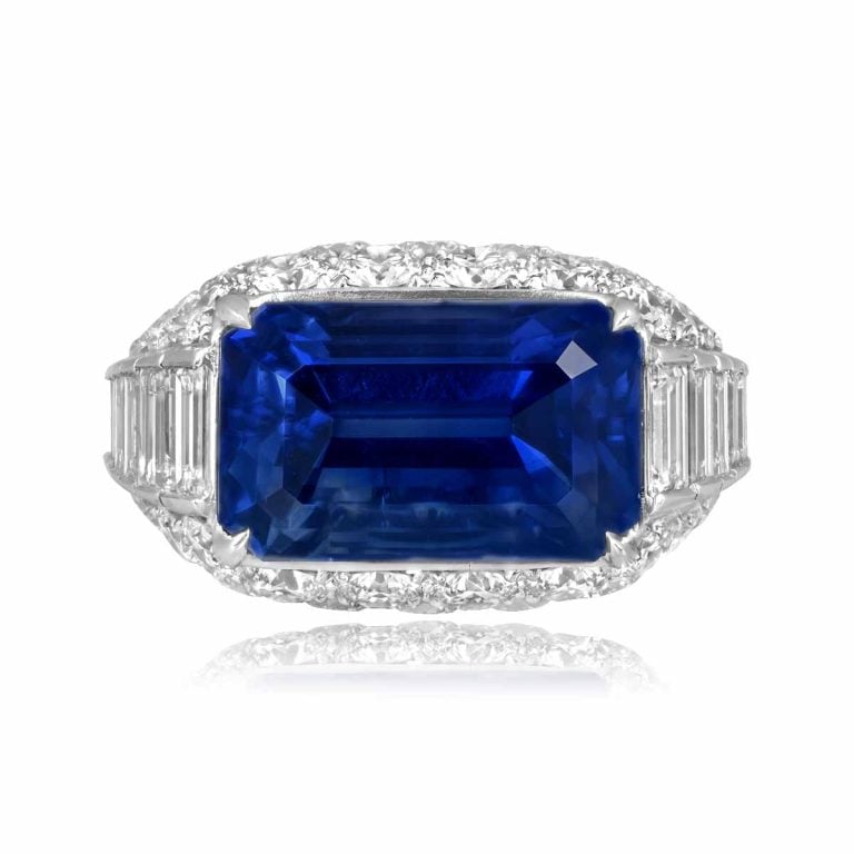 Bulgari 11.44ct Ceylon Sapphire and Diamond Ring