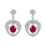 cartier earrings with burma rubie and diamond stones Cartier Earrings HER1147