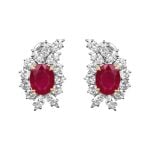 9.45ct total burma non heated ruby and diamond earrings Astral Earrings HER12002