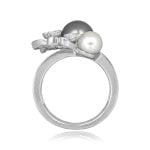 French VCA ring with diamond and pearls floral design VCA Ring HER1922