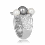 A French ring signed VCA with diamond and pearl floral design VCA Ring HER 1922