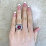 Burma Ruby And Diamond Gemstone Ring Hand Picture f1 HER3157