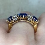AGL certified Burma no-heat sapphires with alternating diamonds Basket View f3 HER4900