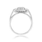 1.26 carat Emerald Cut Diamond Halo Belfonte Ring JD3155l-SV