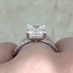 Prong-Set Diamond With Diamonds on Shoulders Basket View f3 RJ-4J878