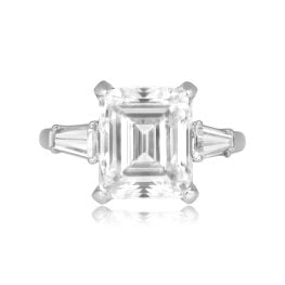 5.49 carat GIA certified diamond ring with diamond accents Karval Ring RJ-5J1050