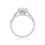 Vintage GIA Certified 3.03 carat center emerald cut Diamond Lampe Ring RJ-5J234-SV