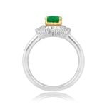 1.25ct Emerald and Diamond Halo Biota Ring RKK3014447 side view photo