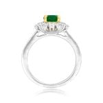 1.00ct Emerald and Diamond Siles Ring RKK33509099 side view photo