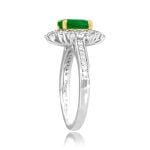 1.00ct Emerald and Diamond Siles Ring RKK33509099 top side view photo