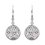 Floral Motif Drop Randolph Earrings SH527 back view photo