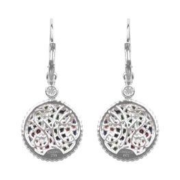 Floral Motif Drop Randolph Earrings SH527 back view photo