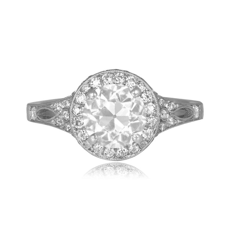 Art Deco GIA 1.39ct Diamond Keystone Ring, Circa 1925