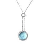 Art Deco 20ct Aquamarine Purcell Necklace, Circa 1920 16030 back view