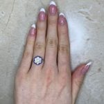 Diamond and Sapphire Engagement Ring Hand Picture Rigby Ring f1 16040