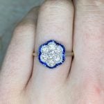 Prong-set old European cut diamonds Finger Picture f2 16040