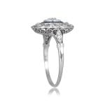 Edwardian Floral Diamond and Sapphire Ririe Ring, Circa 1910 16041 top side view photo