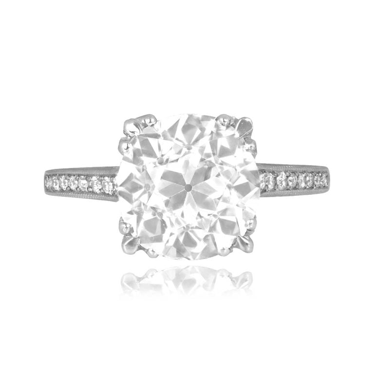 Art Deco GIA 4.21ct Diamond Galeton Ring, Circa 1925