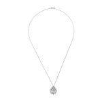Van Cleef & Arpels Diamond Pendant Necklace AL104 top view whole necklace photo