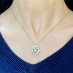 VCA pendant made in platinum with a 14k white gold chain