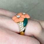 VCA ring creating a leaf design