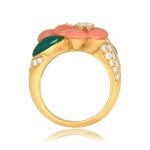 Vintage Van Cleef & Arpels French Flower Ring, Circa 1970 AL108 side view photo