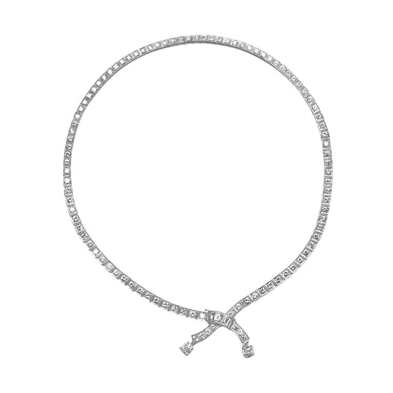 Vintage Diamond Stonegate Necklace, Circa 1950