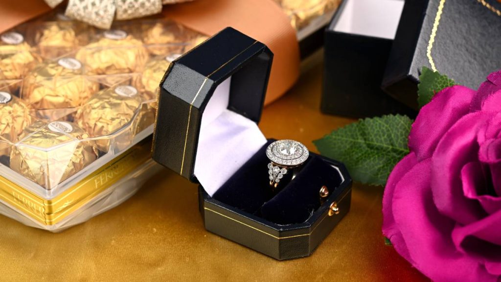 Diamond Engagement Ring with Chocolates